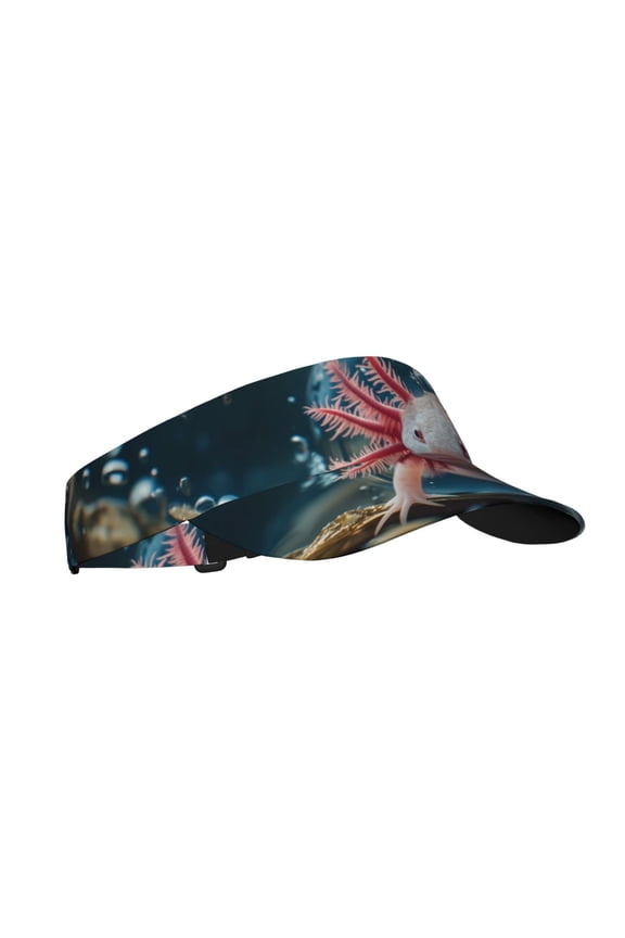 Bubbles Axolotl Fantasy Print Adult Sunscreen Visor Cap, Adjustable Sun Protection Hat,Sun Visor Hats,UV Protection Outdoor Sports Golf Running Sun Caps