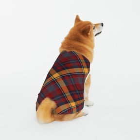 Honeii Buffalo Check Plaid Pattern 100% Cotton Dog Clothes Dog Costumes Doggie Shirts Puppy Shirt Pet Vest Tank Top Cat Tee-4X-Large