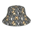 Honeii Bulldog And BONES for Unisex Bucket Hat Waterproof Rain Hat