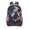 thumbnail image 1 of Honeii Bulldog with Forest Flag Print Clear Backpack Heavy Duty Transparent Bag 17" See Through BookBag for Women Men Adults Work Festival Sports Travel, 1 of 7