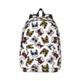 thumbnail image 1 of Honeii Bulldog Sunglasses Face Print Canvas College Laptop Backpack, Durable Rucksack Travel Notebook Bag School Backpack Book Bag for Men Women-, 1 of 7