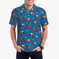 thumbnail image 1 of Honeii Bullfinches Print Polo Shirt, A Classic Short-Sleeved, Button-Down Golf Shirt for Men,Mens Polo Shirts Short Sleeve-Medium, 1 of 6