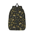 thumbnail image 1 of Honeii Bumblebee Print Canvas College Laptop Backpack, Durable Rucksack Travel Notebook Bag School Backpack Book Bag for Men Women-Medium, 1 of 7