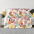 thumbnail image 1 of Honeii Butterflies and Roses print throw blanket, crafted from cozy cotton flannel, offers versatile home decor as a bedding suitable for all seasons.-60"x50", 1 of 6