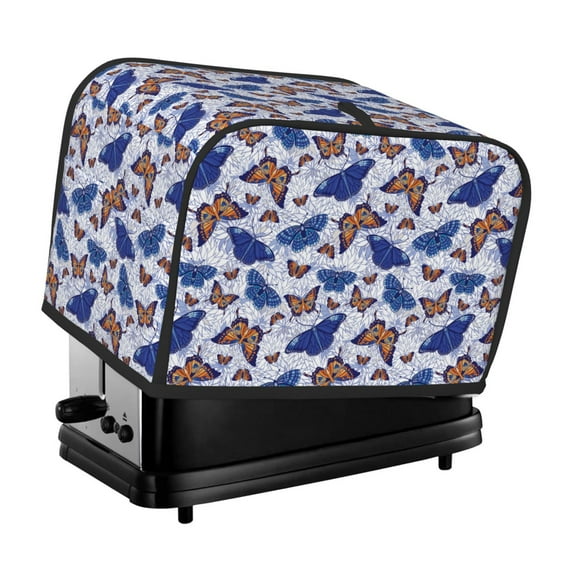 Honeii Butterflies1 Print 2 slice Toaster Cover, Two Slice Toaster Dust-proof Cover For Kitchen Small Appliance and Fingerprint Protection