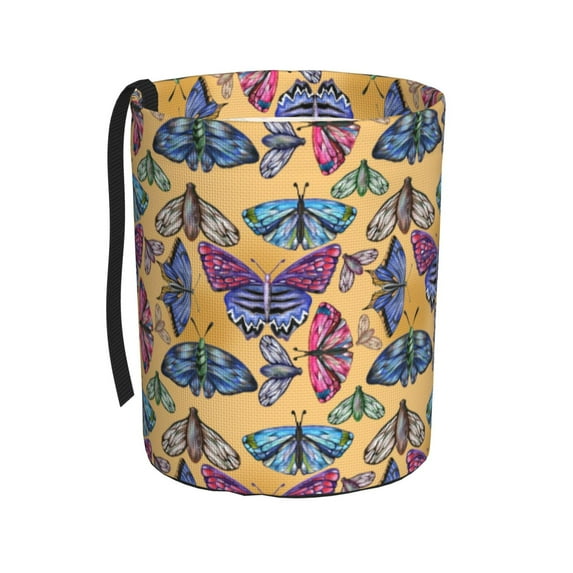 Honeii Butterfly 3 Print Waterproof Car Trash Can,Waterproof Portable Collapsible Trash Can,Garbage Container fits Most Cars,SUVs,and Trucks