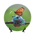 thumbnail image 1 of Honeii Butterfly Landing On Head Dumpy Frog Print Elegant Bone China Decorative Plate, Porcelain Plate,Art Crafts,Ceramic Ornaments for Home Office Wall Decor-10in, 1 of 6