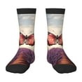 thumbnail image 1 of Honeii Butterfly Over Lavender Print Children's Colorful Socks,Unisex Kids and Toddlers' Cushioned Sock,Kids Athletic Crew Socks,for Everyday Wear and Sports, 1 of 5