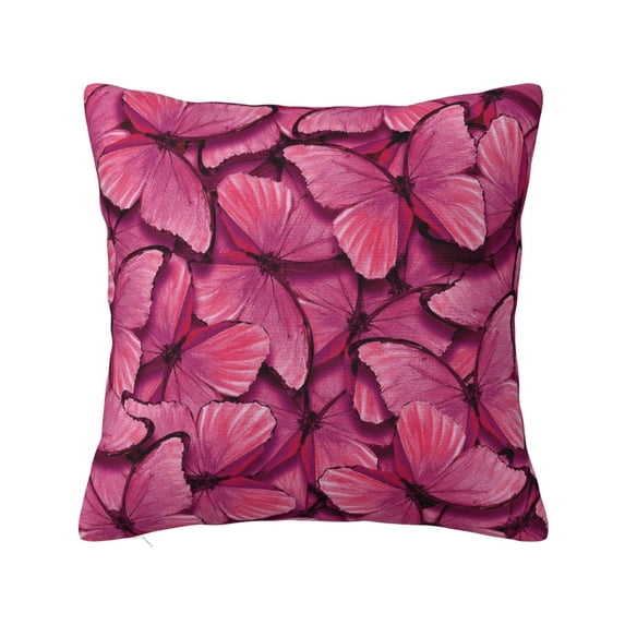 Honeii Butterfly Print Throw Pillow, Square Decorative Pillow Forms Soft Fluffy Plump Pillow Decorative Pillow Inserts,Couch Pillows-26"x26"