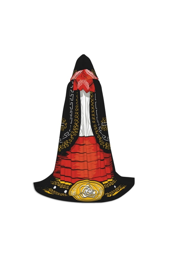 CHARRO SUIT Print Poncho Cape, Cloak Coat, Snuggly Hooded Wearable Blanket, Hooded Cape For Teenagers,Halloween Costumes-Medium
