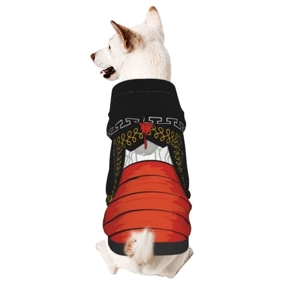 Honeii CHARRO SUIT Print Small Dog Hoodies Pet Hooded Sweatshirts Fall Winter Puppy Cat Sweaters Warm Clothes for Small Dogs Outfits Costume-X-Small