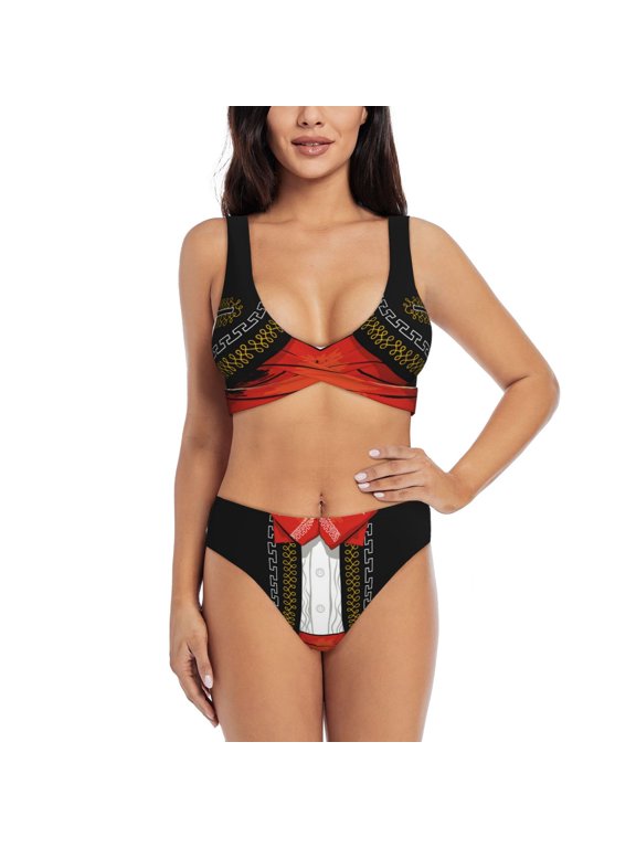 CHARRO SUIT Print Women’s Bikini Set,Two Piece Swimsuit Bathing Suits,Stylish High Elasticity Swimwear for Beach and Pool