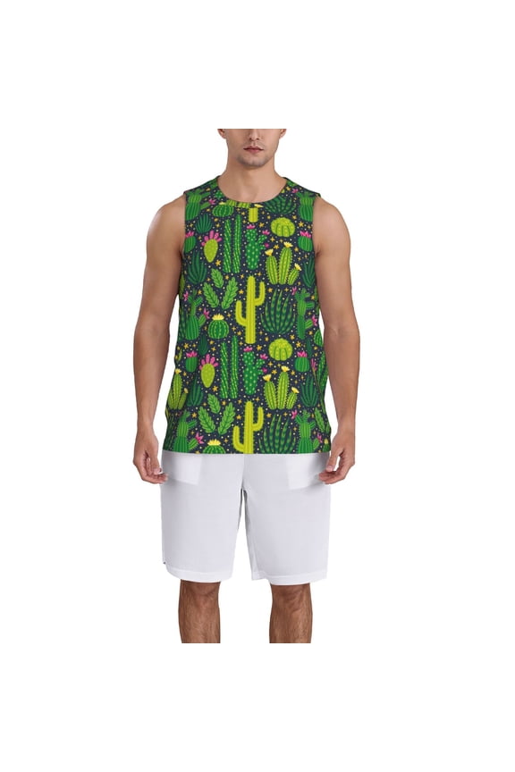 Cactus 1 print basktball shirt for men and women, Unisex basketball jersey for Theme party-Medium