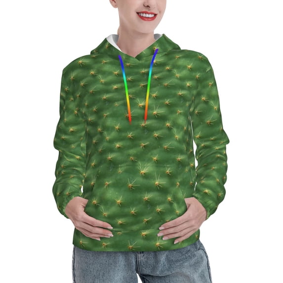Honeii Cactus 3 Pattern Womens Oversized Hoodies Long Sleeve Sweatshirts Pullover Fall Outfits with Pocket-X-Large