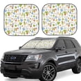 thumbnail image 1 of Honeii Cactus Plants Print Foldable Car Sun Shade for Windshield, 2-Piece UV Protection Shade, Protects Car Interior, Ideal for Cars, Trucks, SUVs-Small, 1 of 6