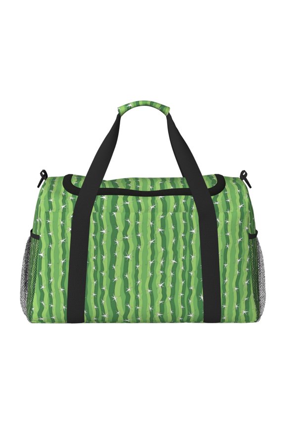 Cactus Print Gym Bag,Carry on Weekender Overnight Bag, Travel Duffel Bags, Personal Item Travel Bag,Tote Bag,Workout Dance Bag