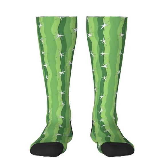 Honeii Cactus Print Long Socks,Novelty Design Socks Gift for Men and Women,Crew Socks,Calf Socks