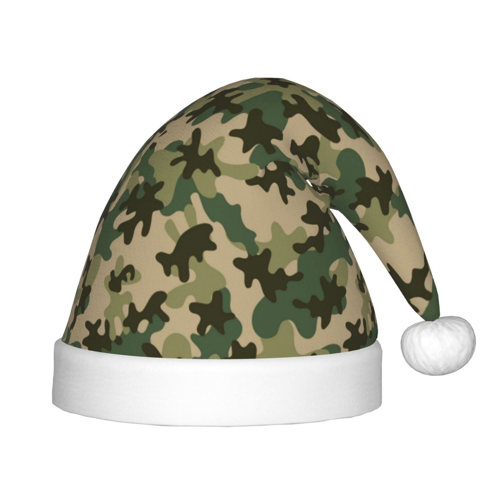 Honeii Camouflag Print Hat Santa Claus Hat For Xmas Party, Christmas Caps For Boys Girls Child,Christmas Beanie