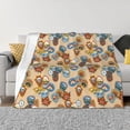 thumbnail image 1 of Honeii Camp Badge print throw blanket, crafted from cozy cotton flannel, offers versatile home decor as a bedding suitable for all seasons.-80"x60", 1 of 6