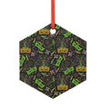 thumbnail image 1 of Honeii Carnival Mardi Gras3 Print Christmas Tree Acrylic Ornament | Christmas Decoration, Living Room Bedroom Garden Seasonal Decor for Christmas Tree-Hexagon, 1 of 7