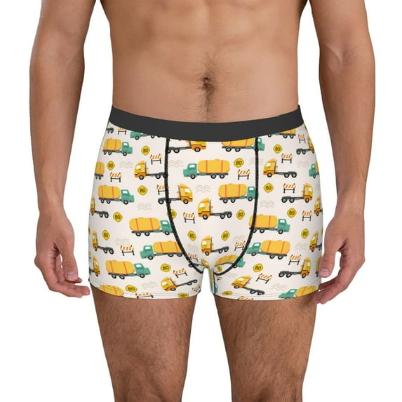 Honeii Cars Print Mens Boxer Briefs Breathable,Boxer Brief for Men, Moisture-Wicking Underwear-XX-Large