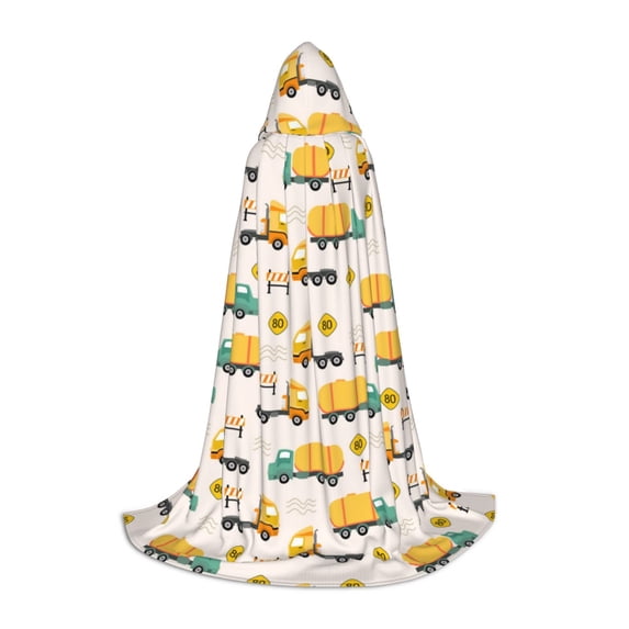 Honeii Cars Print Poncho Cape, Cloak Coat, Snuggly Hooded Wearable Blanket, Hooded Cape For Teenagers,Halloween Costumes-Large