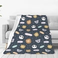 thumbnail image 1 of Honeii Cartoon Animals Print Fleece Blanket - Throw Blanket for Bed, Sofa, Couch, Camping, and Travel , Microplush Ultra Soft Warm Blanket-40"x30", 1 of 7