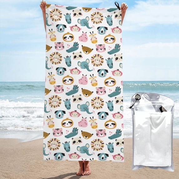 Honeii Cartoon Animals for Towels - Jumbo Bath Sheet - Highly Absorbent and Quick Dry Extra Large Bath Towel - Super Soft Quality Towel-27.5"x55"