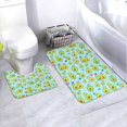 thumbnail image 1 of Honeii Cartoon Avocado Pattern Bathroom Anti-Skid Pad Bathroom Mat Vintage Seamless Pattern Not-Slip Toilet Rug Set, 1 of 6