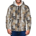 thumbnail image 1 of Honeii Cartoon Bear Print Hoodies for Men, Pullover & Full Zip, Breathable Zip up Hoodie, Sweatshirt-XX-Large, 1 of 5