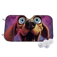 thumbnail image 1 of Honeii Cartoon Big-Eyed Dog Print Car Sunshade for Windshield,Car Cover Sunshade Protector,Foldable Front Window Sun Visor,Fits Cars, SUVs, Trucks, 1 of 5