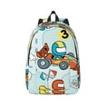 thumbnail image 1 of Honeii Cartoon Car Racing Print Canvas College Laptop Backpack, Durable Rucksack Travel Notebook Bag School Backpack Book Bag for Men Women-Medium, 1 of 7