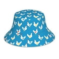 thumbnail image 1 of Honeii Cartoon Chicken for Unisex Bucket Hat Waterproof Rain Hat Reversible Shiny Rave Bucket Hat for Concert Festival Boonie Cap, 1 of 6