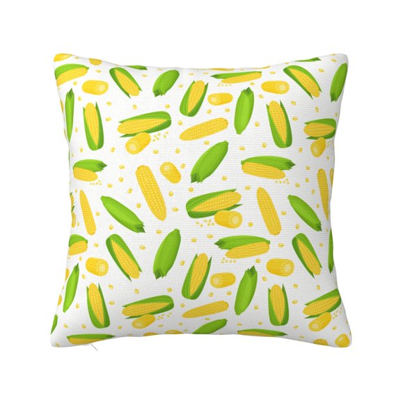 Honeii Cartoon Corn Print Throw Pillow, Square Decorative Pillow Forms Soft Fluffy Plump Pillow Decorative Pillow Inserts,Couch Pillows-24"x24"