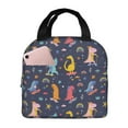 thumbnail image 1 of Honeii Cartoon Dinosaur Print Lunch Bag Women, Lunch Box Lunch Bag for Women Adult Men, Small Leakproof Cute Lunch Tote Large Capacity Reusable, 1 of 8