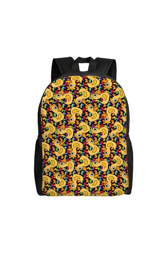 Cartoon Ducks Print Laptop Backpack for Work, College, Travel, Daily Backpacks for Men Women, Sport Rucksack,Computer Bag