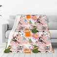 thumbnail image 1 of Honeii Cartoon Halloween Print Fleece Blanket - Throw Blanket for Bed, Sofa, Couch, Camping, and Travel , Microplush Ultra Soft Warm Blanket-60"x50", 1 of 7