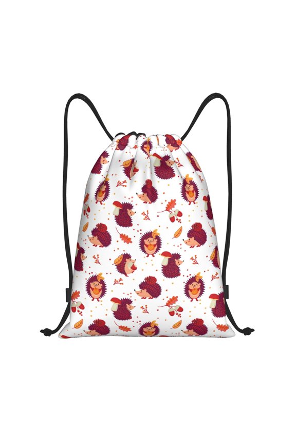 Cartoon Hedgehogs Print Drawstring Backpack,Drawstring Bags String Backpack Gym Cinch Sack Backpack Sport Bag Draw-