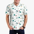 thumbnail image 1 of Honeii Cartoon House Car print Polo Shirt, a classic short-sleeved, button-down golf shirt designed for menMedium, 1 of 6