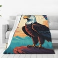 thumbnail image 1 of Honeii Cartoon Iceberg Bald Eagle Print Fleece Blanket - Throw Blanket for Bed, Sofa, Couch, Camping, and Travel , Microplush Ultra Soft Warm Blanket-40"x30", 1 of 7