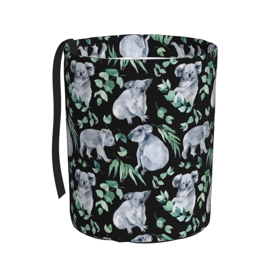 Honeii Cartoon Koala Bear Print Waterproof Car Trash Can,Waterproof Portable Collapsible Trash Can,Garbage Container fits Most Cars,SUVs,and Trucks