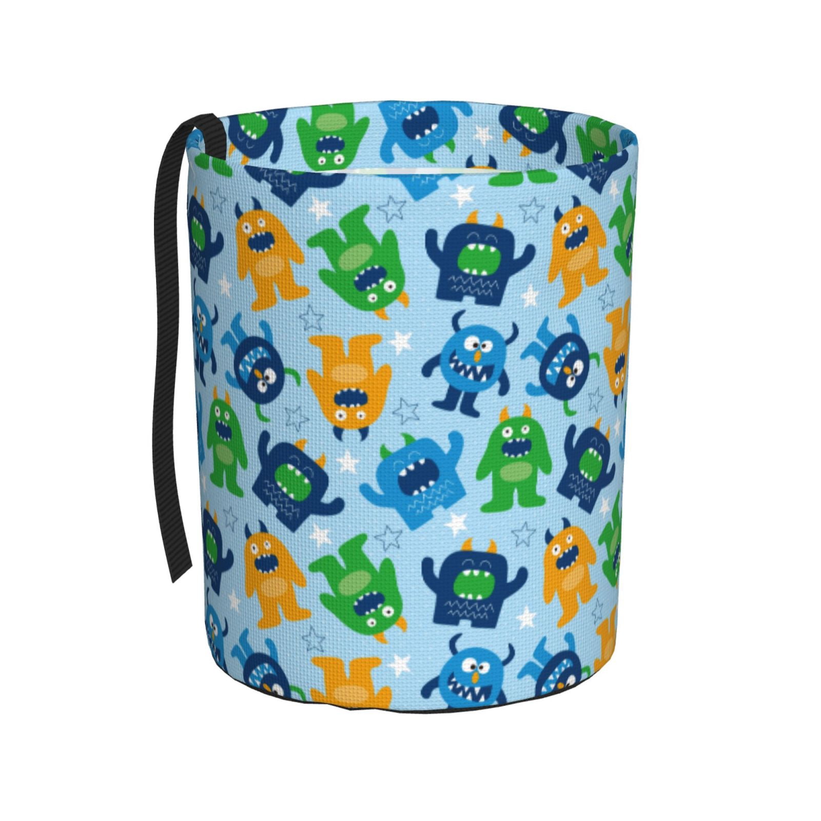 Honeii Cartoon Monster Print Waterproof Car Trash Can,Waterproof