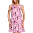 thumbnail image 1 of Honeii Cartoon Poodle Dog Print Women's Sleeveless Dress, Loose Fit Casual Dress for Women, Summer Fashion Dress, 1 of 7