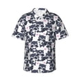 thumbnail image 1 of Honeii Cartoon Raccoon Print Men’s Hawaiian Shirt,Classic Button-Down Short Sleeve Shirt, for Beach, Vacation, and Outdoor Activities,X-Large, 1 of 7