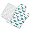 thumbnail image 1 of Honeii Cartoon Shark patten Oven Mitts and Pot Holders Sets, Baker Oven Mitts, Mittens for Kitchen Decor, Baking Lover over Gloves Gifts, 1 of 7