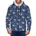 thumbnail image 1 of Honeii Cartoon Sharks2 Print Hoodies for Men, Pullover & Full Zip, Breathable Zip up Hoodie, Sweatshirt-Small, 1 of 5