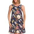 thumbnail image 1 of Honeii Cartoon Space 1 Print Women's Sleeveless Dress, Loose Fit Casual Dress for Women, Summer Fashion Dress, 1 of 7
