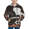 thumbnail image 1 of Honeii Casino And Sports Pattern Long-Sleeve Hooded Sweatshirt Pullover Hoodie for Boys and Grils-Small, 1 of 6