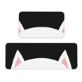 thumbnail image 1 of Honeii Cat Meow Print Kitchen Mat [2 PCS] for Floor, Waterproof Non-Slip Rugs, Kitchen Decor,Standing Mat for Floor,Office, Sink, Laundry, 1 of 6