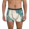 thumbnail image 1 of Honeii Celestial Cat And Flowers Print Mens Boxer Briefs Breathable,Boxer Brief for Men, Moisture-Wicking Underwear-Large, 1 of 5